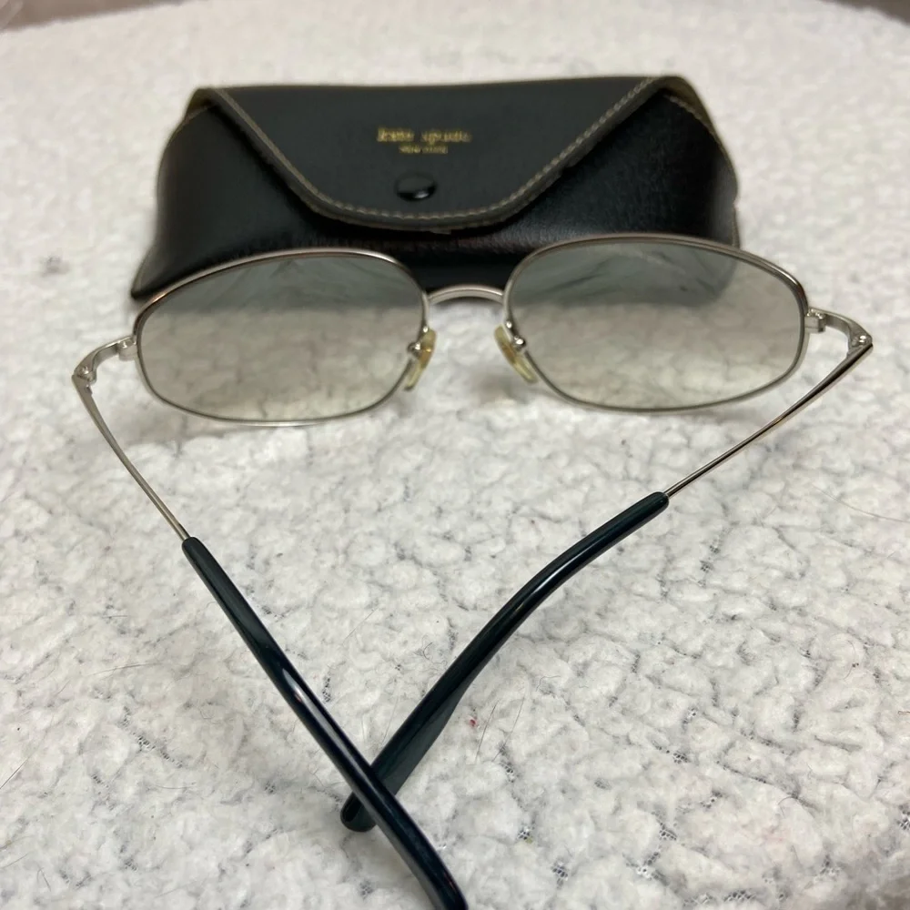 Kate Spade Mirrored  Sunglasses and Leather Case